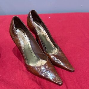 BCBGirls Brown Floral Heels
